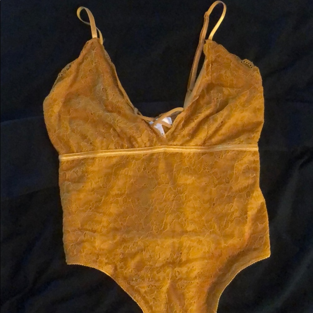 Mustard Yellow tank top bodysuit